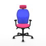 PIQUERAS Y CRESPO Silla de oficina Jorquera Rosa y Azul