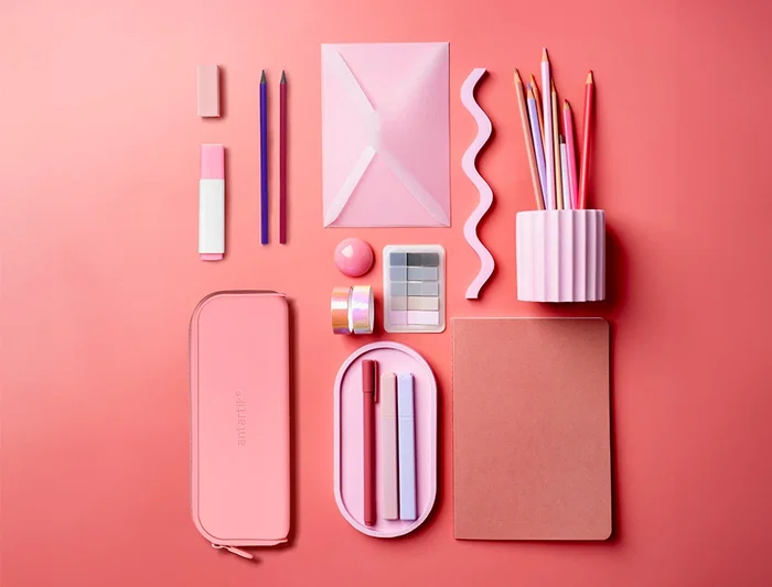 Antartik Estuche portatodo Prisma silicona soft rectangular 185x50x75 mm Rosa chicle