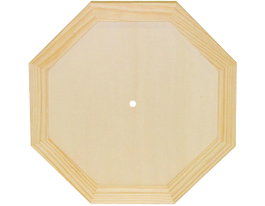 Innspiro Reloj de madera de pino macizo octogonal con cristal