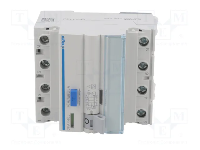 HAGER Interruptor diferencial 40A 300mA 3+N Tipo A HAGER Interruptor diferencial 40A 300mA 3+N Tipo A