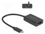 DeLOCK Adaptador DisplayPort hembra a USB Type-C™ macho 4K con PD 85 W 61059