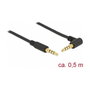 DeLOCK 85607 Cable de audio de 3,5 mm con conector angular de 0,5 m negro