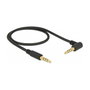 DeLOCK 85607 Cable de audio de 3,5 mm con conector angular de 0,5 m negro