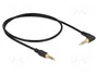 DeLOCK 85607 Cable de audio 3,5 mm con conector angular 0,5 m Negro