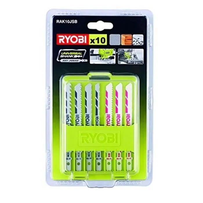 Ryobi Box 10 cuchillas para sierra de calar 102 mm para madera y plástico