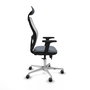 PIQUERAS Y CRESPO Silla de oficina Jorquera Gris y Blanca con mecanismo Sincro/Traslack