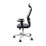 PIQUERAS Y CRESPO Silla de oficina Jorquera Gris y Blanca con mecanismo Sincro/Traslack