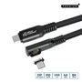 MicroConnect Cable USB-C a USB-C Premium Magnético de Silicona 2 m 240W 4K 20 Gbps USB4 Angulado