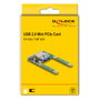 DeLOCK 80039 Mini PCIe I/O con 1 x USB 2.0 Tipo-A hembra, Verde