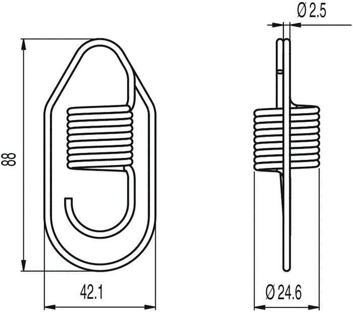 PIZZATO ELETTRICA Muelle con orejeta de tensado de cuerda FC/FD/FL/FP PIZZATO ELETTRICA Muelle con orejeta de tensado de cuerda FC/FD/FL/FP