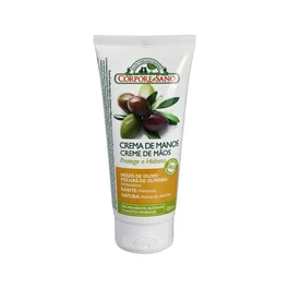 CORPORE SANO Crema de Manos con Olivo y Karité 100 ml - Hidrata, Protege y Atenúa Manchas - Tubo
