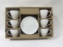 DKD Home Decor Set de Café de Porcelana Blanco 6 Piezas 150ml