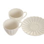 DKD Home Decor Set de Café de Porcelana Blanco 6 Piezas 150ml