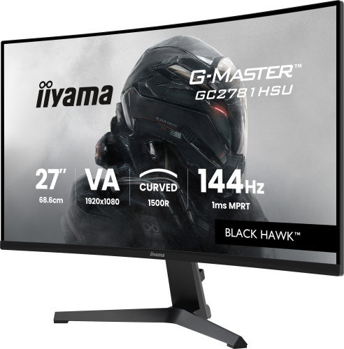 iiyama G-Master GC2781HSU-B1 Black Hawk 27 pulg. Full HD Curvo VA 144Hz 1ms HDMI DisplayPort USB iiyama G-Master GC2781HSU-B1 Black Hawk 27 pulg. Full HD Curvo VA 144Hz 1ms HDMI DisplayPort USB