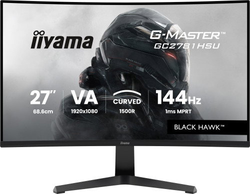 iiyama G-Master GC2781HSU-B1 Black Hawk 27 pulg. Full HD Curvo VA 144Hz 1ms HDMI DisplayPort USB iiyama G-Master GC2781HSU-B1 Black Hawk 27 pulg. Full HD Curvo VA 144Hz 1ms HDMI DisplayPort USB