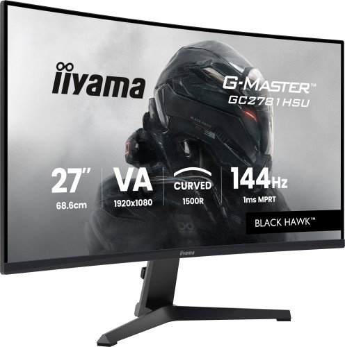 iiyama G-Master GC2781HSU-B1 Black Hawk 27 pulg. Full HD Curvo VA 144Hz 1ms HDMI DisplayPort USB iiyama G-Master GC2781HSU-B1 Black Hawk 27 pulg. Full HD Curvo VA 144Hz 1ms HDMI DisplayPort USB