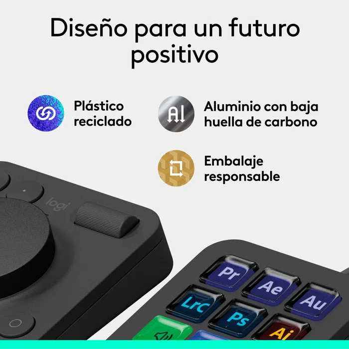 Logitech mx creative console teclado bluetooth/usb