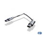 Fox Silencioso Trasero FXLR011002-593 para Range Rover II Type LP, Izquierda y Derecha 135x80, Tubo 2x55mm, Incluye Accesorios