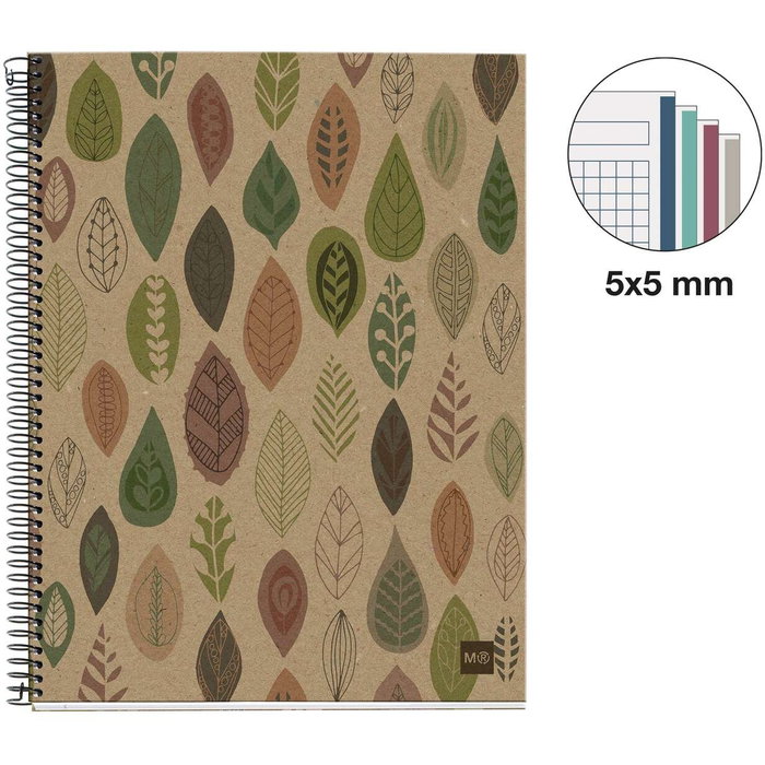 MIQUELRIUS Bloc Eco Design A4 con tapa dura y 120 hojas cuadriculadas MIQUELRIUS Bloc Eco Design A4 con tapa dura y 120 hojas cuadriculadas