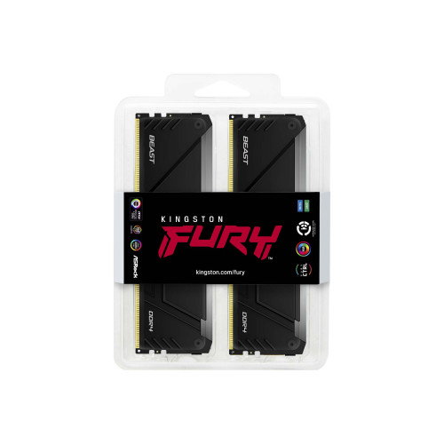 Kingston Technology FURY Beast RGB módulo de memoria 64 GB 4 x 16 GB DDR4 3600 MHz