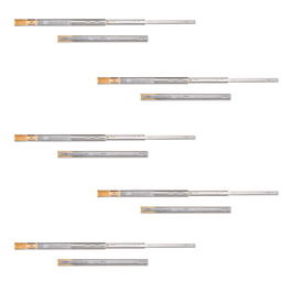 Emuca Lote de 5 juegos de guías para cajones, de bolas, altura 45mm, profundidad 600mm, extracción total, cierre suave, Cincado