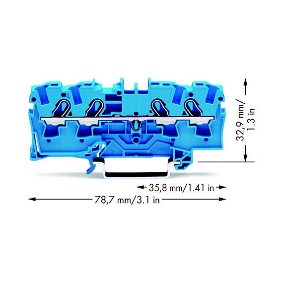 WAGO 2004-1404, 6,2 mm, 800 V WAGO 2004-1404, 6,2 mm, 800 V