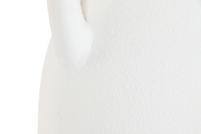 DKD Home Decor Ánfora de Fibra de Vidrio con Asas y Acabado Rugoso Blanco DKD Home Decor Ánfora de Fibra de Vidrio con Asas y Acabado Rugoso Blanco
