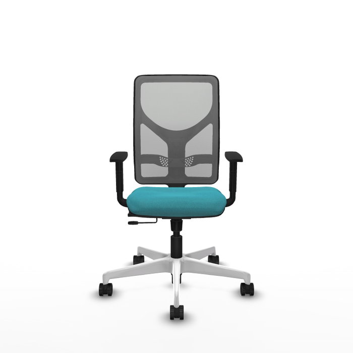 PIQUERAS Y CRESPO Silla de oficina Motilla Turquesa y Gris con mecanismo Sincro/Traslack PIQUERAS Y CRESPO Silla de oficina Motilla Turquesa y Gris con mecanismo Sincro/Traslack