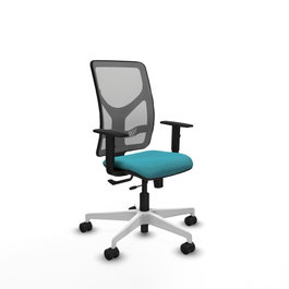 PIQUERAS Y CRESPO Silla de oficina Motilla Turquesa y Gris con mecanismo Sincro/Traslack