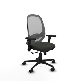PIQUERAS Y CRESPO Silla de oficina Cilanco con mecanismo Sincro, Negro y Gris