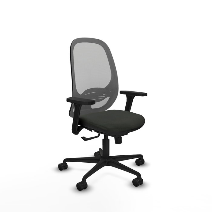 PIQUERAS Y CRESPO Silla de oficina Cilanco con mecanismo Sincro, Negro y Gris PIQUERAS Y CRESPO Silla de oficina Cilanco con mecanismo Sincro, Negro y Gris