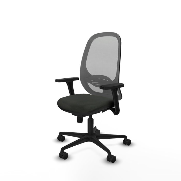 PIQUERAS Y CRESPO Silla de oficina Cilanco con mecanismo Sincro, Negro y Gris PIQUERAS Y CRESPO Silla de oficina Cilanco con mecanismo Sincro, Negro y Gris