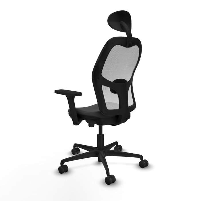 PIQUERAS Y CRESPO Silla de oficina Jorquera con mecanismo Sincro/Traslack, Gris oscuro y Blanco PIQUERAS Y CRESPO Silla de oficina Jorquera con mecanismo Sincro/Traslack, Gris oscuro y Blanco