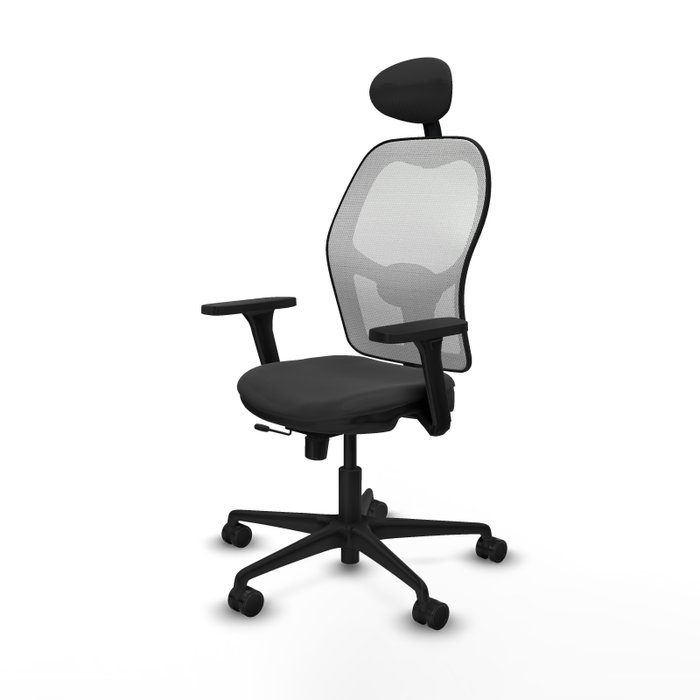 PIQUERAS Y CRESPO Silla de oficina Jorquera con mecanismo Sincro/Traslack, Gris oscuro y Blanco PIQUERAS Y CRESPO Silla de oficina Jorquera con mecanismo Sincro/Traslack, Gris oscuro y Blanco