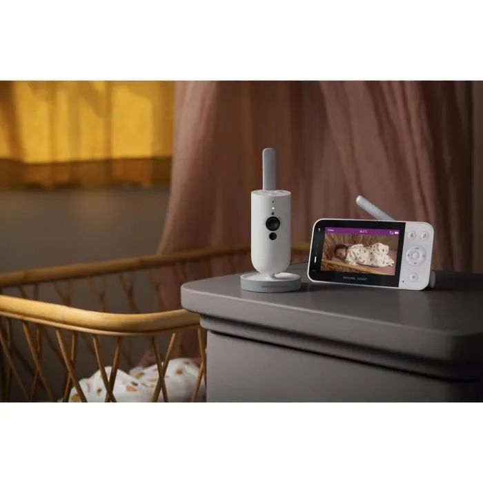 Philips Avent Monitor de vídeo conectado SCD953/26 Blanco seda