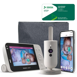 Philips SCD953/26 Babyphone Avent Connected Videophone, Monitor para Bebé con Video, Color Gris
