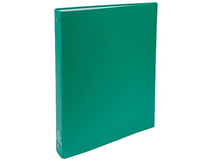 Exacompta Carpeta 4 Anillas 30mm DIN A4 Cartón Forrado Verde Oscuro