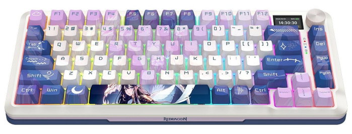 Redragon Flekact Pro K708AK-RGB-PRO Teclado Mecánico Gaming Inalámbrico RGB 81 Teclas Púrpura