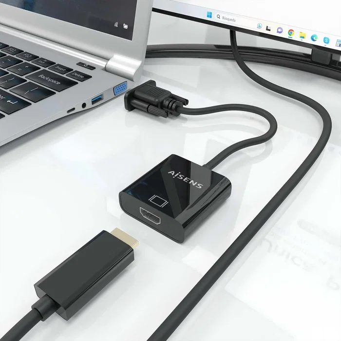 Aisens A115-0873 Cable Conversor VGA a HDMI con Audio y MicroUSB