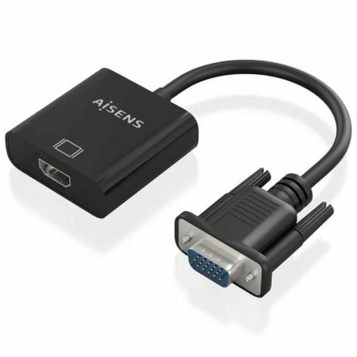 Aisens Cable Conversor SVGA a HDMI A115-0873 Negro 20cm Aisens Cable Conversor SVGA a HDMI A115-0873 Negro 20cm