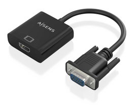 Aisens Cable Conversor SVGA a HDMI Negro 20cm A115-0873