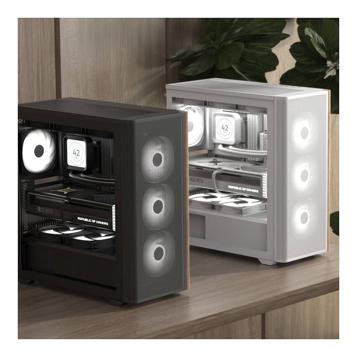 Aerocool D501A Midi Tower Negro, Madera Aerocool D501A Midi Tower Negro, Madera