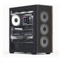 Aerocool D501A Midi Tower Negro, Madera