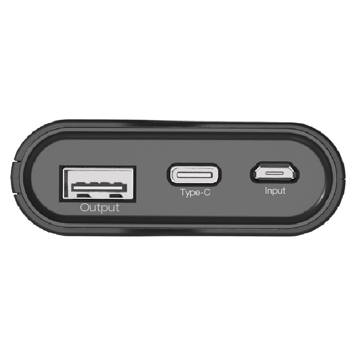 Realpower Powerbank PB-7500C Negro 7500 mAh con Pantalla y Dual USB (Tipo C y Tipo A), Certificación CE