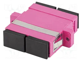LANBERG Adaptador de Fibra Óptica OM4 SC/UPC Duplex Violeta