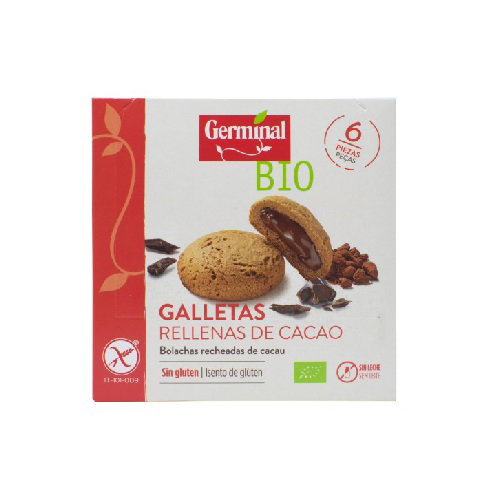 GERMINAL BIO Galletas Rellenas de Cacao Bio Sin Gluten 200g GERMINAL BIO Galletas Rellenas de Cacao Bio Sin Gluten 200g