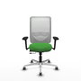 PIQUERAS Y CRESPO Silla de oficina Zulema Verde y Blanco con mecanismo Sincro/Traslack