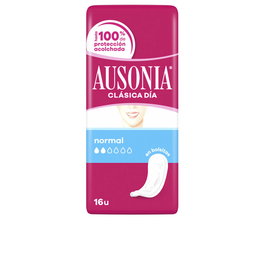 Ausonia Compresas para la Regla, Normales, Gruesas y de Alta Absorción, Protección Antifugas, Pack de 16 Unidades