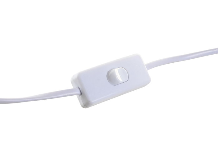 DKD Home Decor Lámpara de Sobremesa Conejo Blanco y Dorado