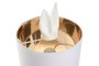 DKD Home Decor Lámpara de Sobremesa Conejo Blanco y Dorado